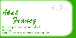 abel francz business card
