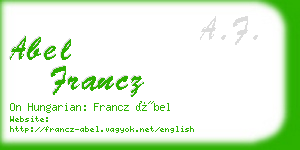 abel francz business card